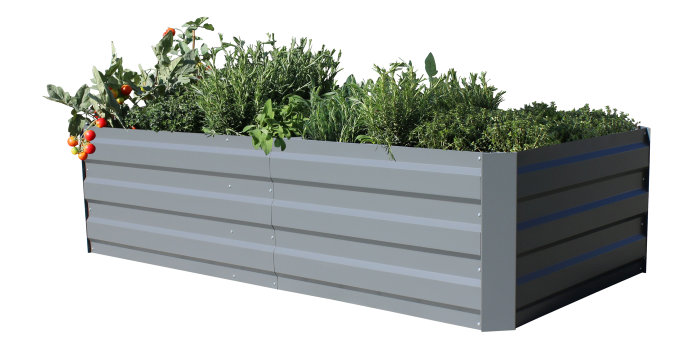 Plantekasse galvanisert modell Easy L u/bunn